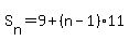 S%5Bn%5D=9%2B%28n-1%2911