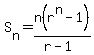 S%5Bn%5D=n%28r%5En-1%29%2F%28r-1%29