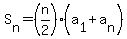 S%5Bn%5D+=%28n%2F2%29%28a%5B1%5D+%2B+a%5Bn%5D%29