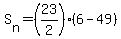 S%5Bn%5D+=+%2823%2F2%29%286+-+49%29