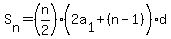 S%5Bn%5D+=+%28n%2F2%29%282a%5B1%5D+%2B+%28n+-+1%29%29d