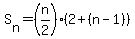 S%5Bn%5D+=+%28n%2F2%29%2A%282+%2B+%28n-1%29%29