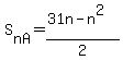 S%5BnA%5D+=+%2831n+-+n%5E2%29%2F2
