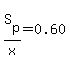 S%5Bp%5D%2Fx+=+0.60