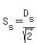 S%5Bs%5D=D%5Bs%5D%2Fsqrt%282%29