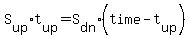 S%5Bup%5D%2At%5Bup%5D=S%5Bdn%5D%2A%28time-t%5Bup%5D%29
