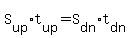 S%5Bup%5D%2At%5Bup%5D=S%5Bdn%5D%2At%5Bdn%5D
