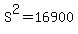 S%5E2=16900