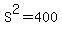 S%5E2=400