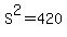 S%5E2=420