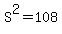 S%5E2+=+108