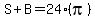 S+%2B+B+=+24%28pi%29