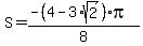 S+=+%28-%284-3%2Asqrt%282%29%29pi%29%2F8