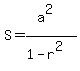 S+=+%28a%5E2%29%2F%281+-+r%5E2%29