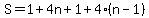 S+=+1%2B4n+%2B+1%2B4%28n-1%29+