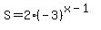 S+=+2%2A%28-3%29%5E%28x-1%29