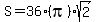 S+=+36%28pi%29%2Asqrt%282%29