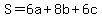 S+=+6a%2B8b%2B6c