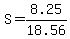 S+=+8.25%2F18.56