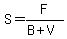S+=+F%2F%28B+%2B+V%29