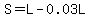 S+=+L+-+0.03L