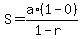 S+=+a%2A%281-0%29%2F%281-r%29