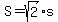 S+=+sqrt%282%29%2As