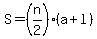 S++=+%28n%2F2%29%28a%2Bl%29+
