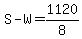S+-+W+=+1120%2F8