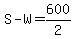S+-+W+=+600%2F2