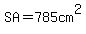 SA=++785cm%5E2