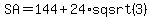 SA=144%2B24%2Asqsrt%283%29