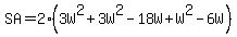 SA=2%283W%5E2%2B3W%5E2-18W%2BW%5E2-6W%29%29