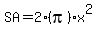 SA=2%28pi%29x%5E2