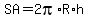 SA=2pi%2AR%2Ah