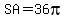 SA=36pi