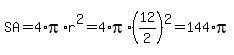 SA=4%2Api%2Ar%5E2=4%2Api%2A%2812%2F2%29%5E2=144%2Api
