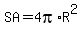 SA=4pi%2AR%5E2