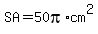 SA=50pi%2Acm%5E2