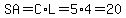 SA=C%2AL=5%2A4=20