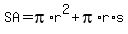 SA=pi%2Ar%5E2%2Bpi%2Ar%2As