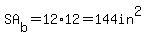 SA%5Bb%5D=+12+%2A12=144in%5E2
