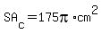 SA%5Bc%5D=175pi%2Acm%5E2