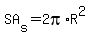 SA%5Bs%5D=2pi%2AR%5E2