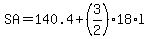 SA+=+140.4%2B+%283%2F2%2918%2Al