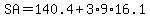 SA+=+140.4%2B+3%2A9%2A16.1