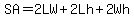SA+=+2+LW++%2B++2+Lh++%2B++2Wh+