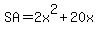 SA+=+2x%5E2+%2B+20x+