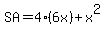SA+=+4%286x%29%2Bx%5E2