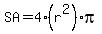 SA+=+4%28r%5E2%29pi